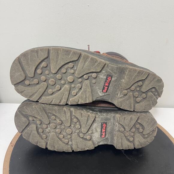 Red Wing Work Boots Men 8Dβ Steel Toe Leather ASTM F2413 Brown EH Safety Boots - Picture 8 of 9